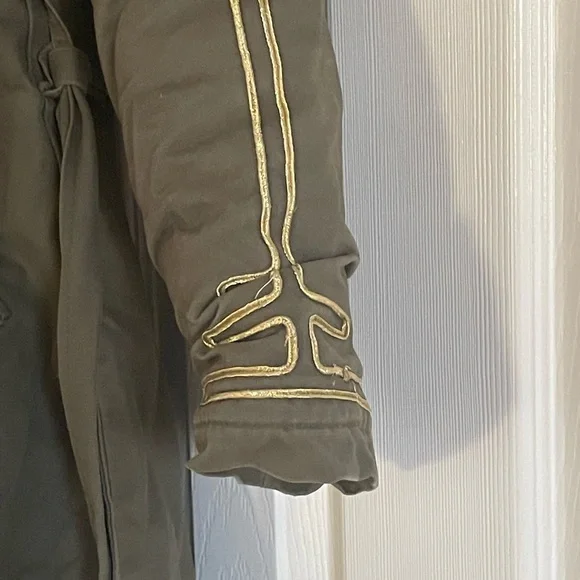 Pinko Faux Fur Army Green Hooded Parka Jacket Coat Eskimo Heavyweight Pennylane - Picture 6 of 11